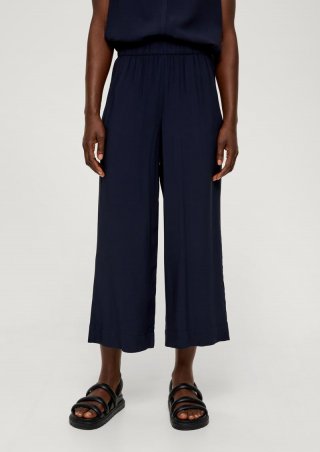 s.Oliver Relaxed: Hose aus Viskose - navy