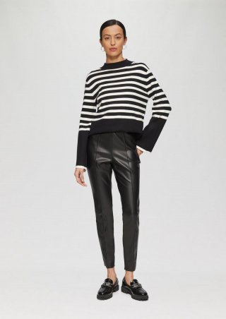 s.Oliver Extra Slim: Leggings aus Lederimitat - schwarz