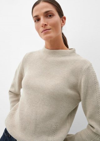 s.Oliver Strickpulli mit Stehkragen - beige