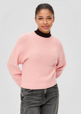 s.Oliver Strickpullover aus Viskosemix - pfirsich