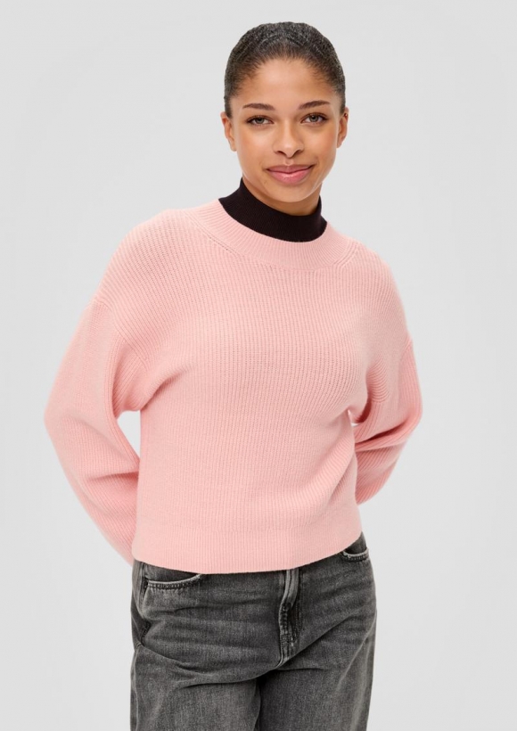 s.Oliver Strickpullover aus Viskosemix - pfirsich