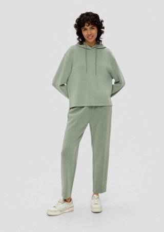 s.Oliver Regular: Sweatpants aus Scuba - salbeigrün