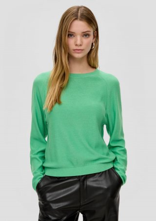 s.Oliver Feinstrickpullover aus Viskosemix - smaragd