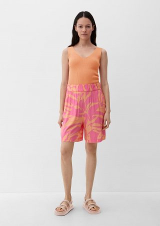 s.Oliver Loose: Shorts aus Viskose - pink