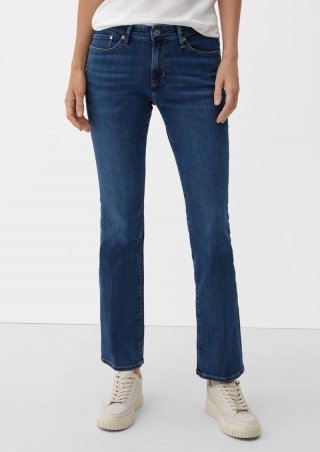 s.Oliver Jeans Beverly / Slim Fit / Mid Rise / Bootcut Leg - tiefblau