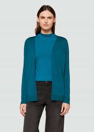 s.Oliver Cardigan aus Viskose-Baumwollmix - petrol