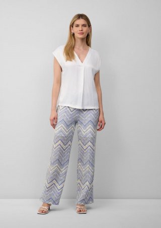 s.Oliver Wide-Leg-Hose aus Strickjersey mit Futtershorts und Elastikbund - himmelblau