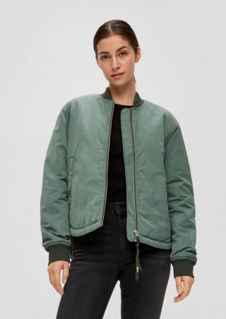 s.Oliver Blouson mit Stehkragen - tannengrün