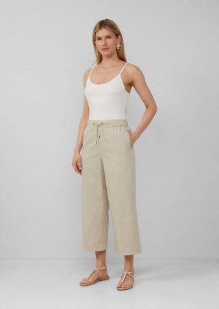 s.Oliver Culotte aus Popeline mit Elastikbund - beige