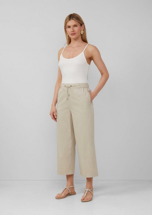 s.Oliver Culotte aus Popeline mit Elastikbund - beige