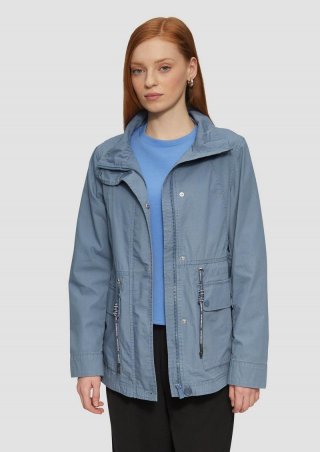 s.Oliver Baumwolljacke mit Tunnelzug in der Taille - blassblau