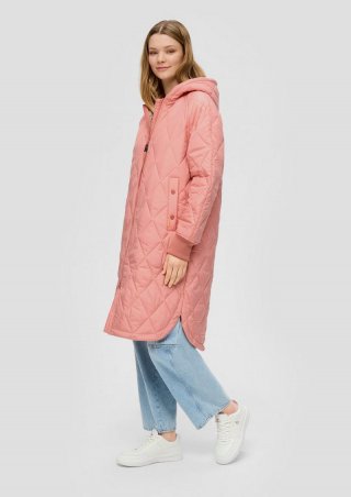 s.Oliver Oversize Mantel mit abgerundetem Saum - mango