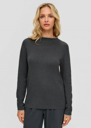s.Oliver Pullover aus Viskosemix - olivgrün