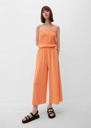 s.Oliver Culotte mit Plisseéfalten - papaya