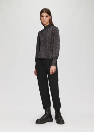 s.Oliver Jogpants mit Cargotaschen und Bündchen am Saum - schwarz