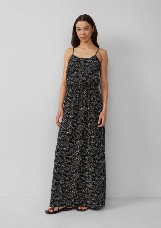 s.Oliver Langes Kleid mit Spaghettiträgern - schwarz