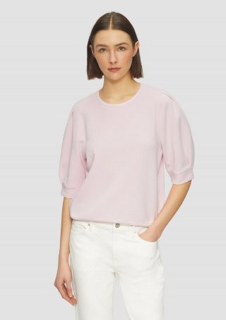 s.Oliver Scuba-Sweatshirt mit Faltendetails - zartrosa