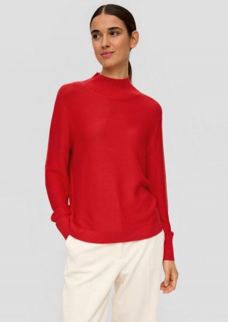 s.Oliver Feinstrickpullover aus Viskosemix - chilirot