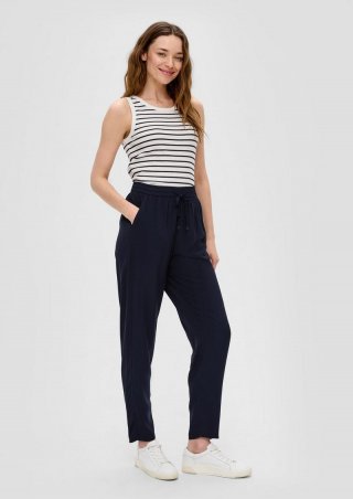 s.Oliver Ankle-Hose aus reiner Viskose - navy