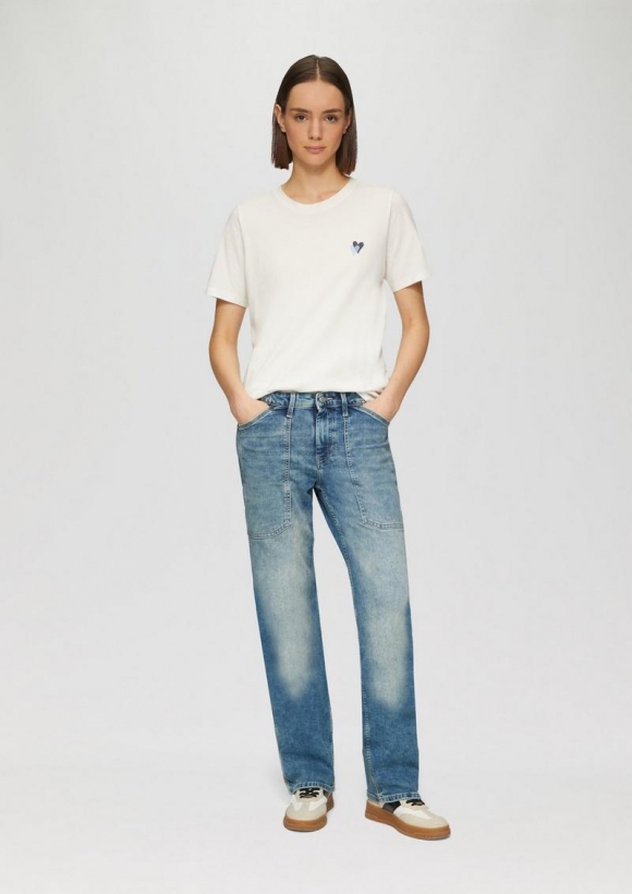 s.Oliver Jeans Karolin / Regular Fit / Mid Rise / Straight Leg - blau