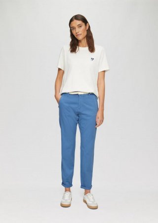 s.Oliver Chino mit geflochtenem Gürtel und Garment Dye - royalblau