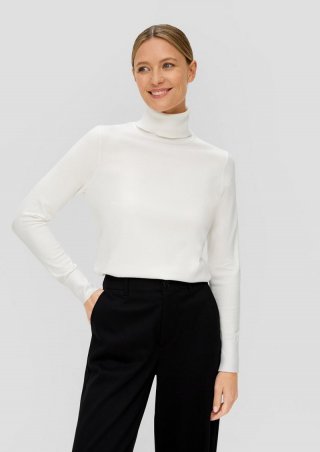 s.Oliver Strickpullover aus Viskosemix - creme