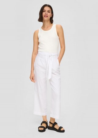 s.Oliver Culotte aus Leinenmix - weiß