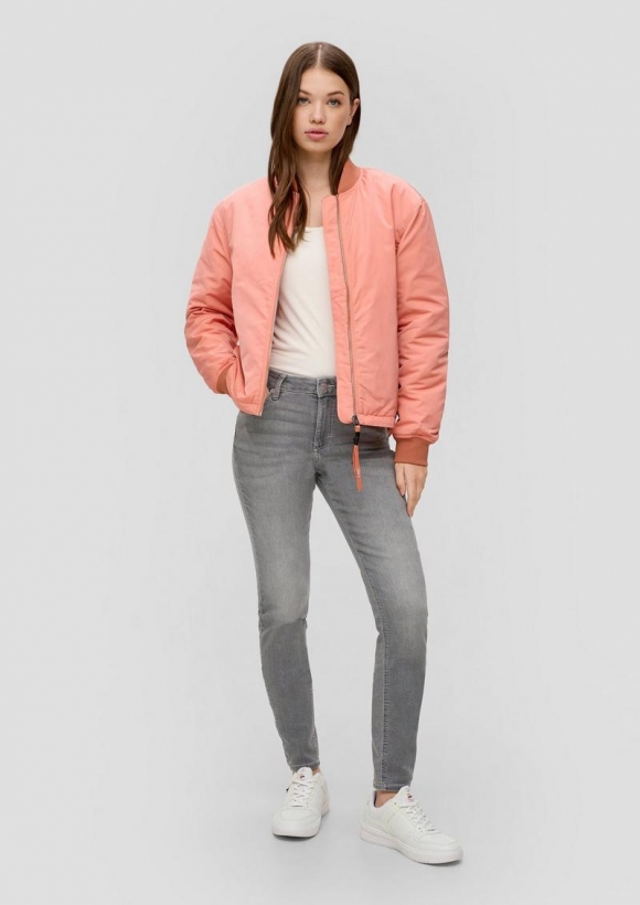 s.Oliver Jeans Sadie / Skinny Fit / Mid Rise / Skinny Leg - steingrau