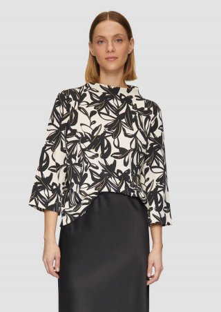 s.Oliver Scuba-Shirt im Relaxed Fit - ecru