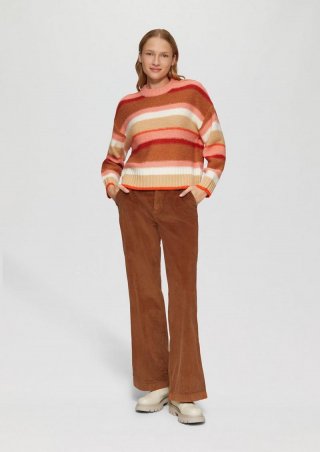 s.Oliver Weiche Cordhose mit Wide Leg - braun