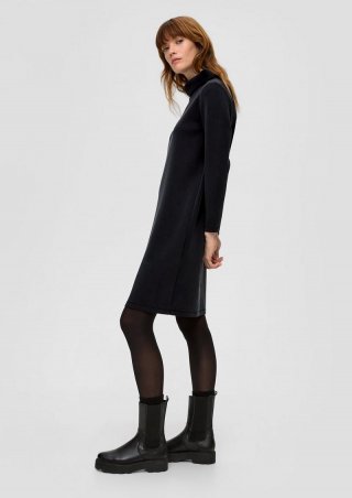 s.Oliver Scuba-Kleid aus Modalmix - schwarz