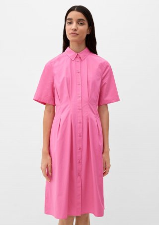 s.Oliver Kleid mit Kellerfalten - pink