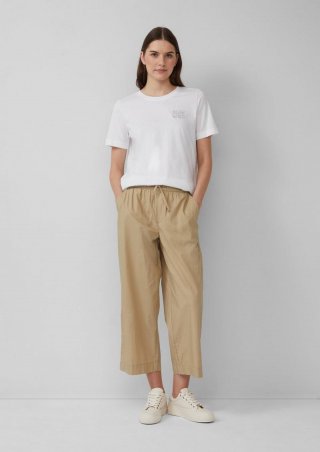 s.Oliver Leichte Culotte aus Baumwollmix im Relaxed Fit - hellbraun