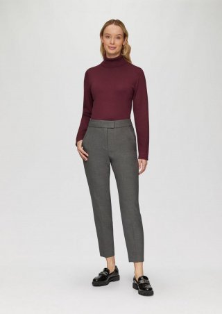 s.Oliver Slim: Cigarette Pants in Ankle-Länge - anthrazit