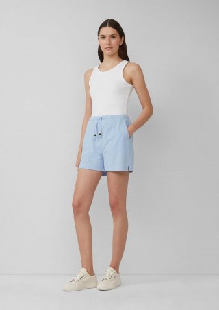 s.Oliver Jersey-Shorts mit Elastikbund - hellblau