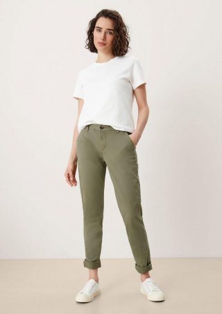s.Oliver Regular Fit: Stretch-Chino - olivgrün