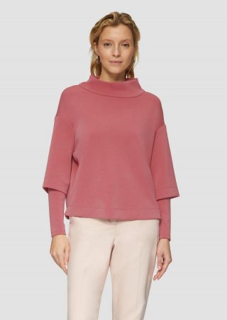 s.Oliver Scuba-Sweatshirt mit Layering-Detail - pink