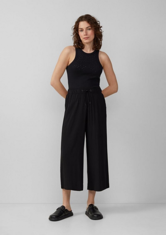 s.Oliver Culotte aus Viskose - schwarz