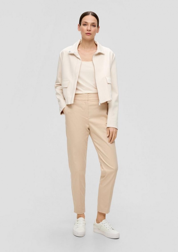 s.Oliver Cigarette-Pants mit hohem Bund - beige