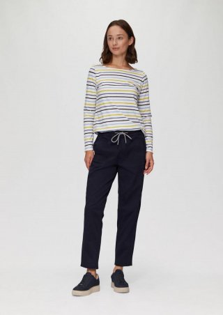s.Oliver Relaxed: Jogg Pants aus Baumwollstretch - navy