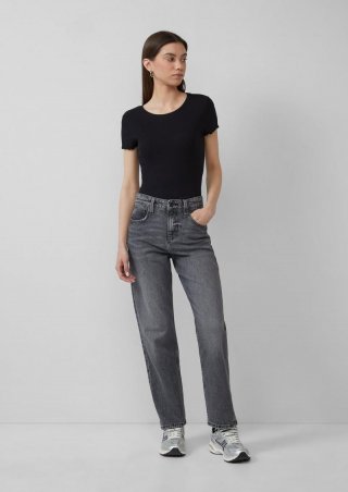 s.Oliver Unisex Jeans / Loose Fit / Mid Rise / Straight leg / INCH Sizes - graphit
