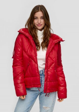 s.Oliver Steppjacke im Fabricmix - chilirot