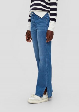 s.Oliver Jeans Selina / Slim Fit / High Rise / Flared Leg - blau