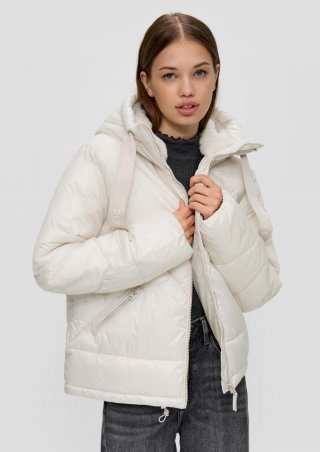 s.Oliver Steppjacke im Fabricmix - wollweiß