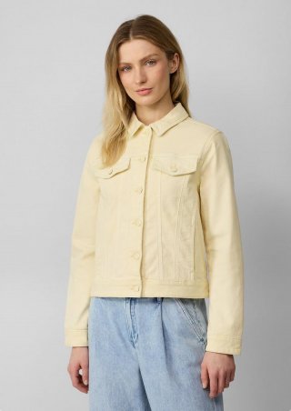 s.Oliver Elastische Jeansjacke mit seitlichen Eingrifftaschen - helles zitrone