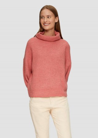 s.Oliver Oversized Pullover mit Rollkragen - papaya