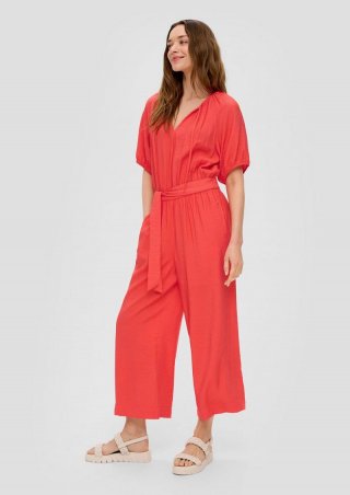 s.Oliver Jumpsuit aus Viskosemix - koralle