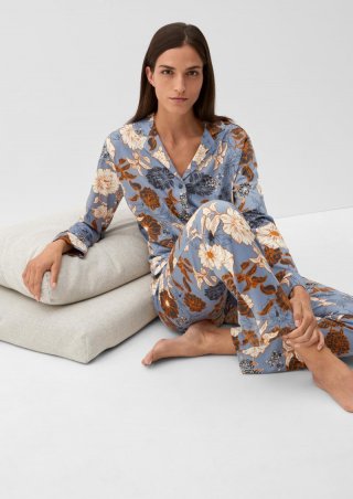 s.Oliver Pyjama aus Viskosemix - ozeanblau