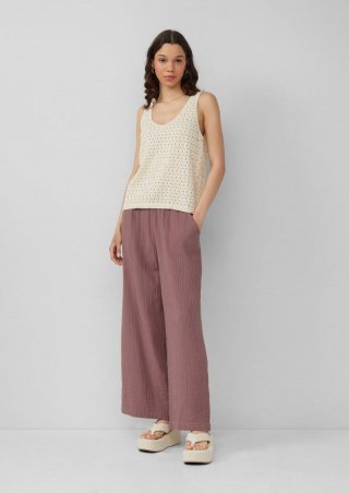 s.Oliver Musselin-Hose mit weitem Bein - altrosa