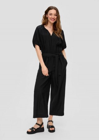 s.Oliver Jumpsuit aus Viskosemix - schwarz